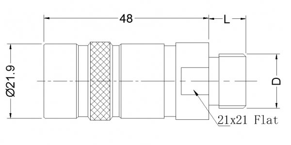 Conector fêmea reto